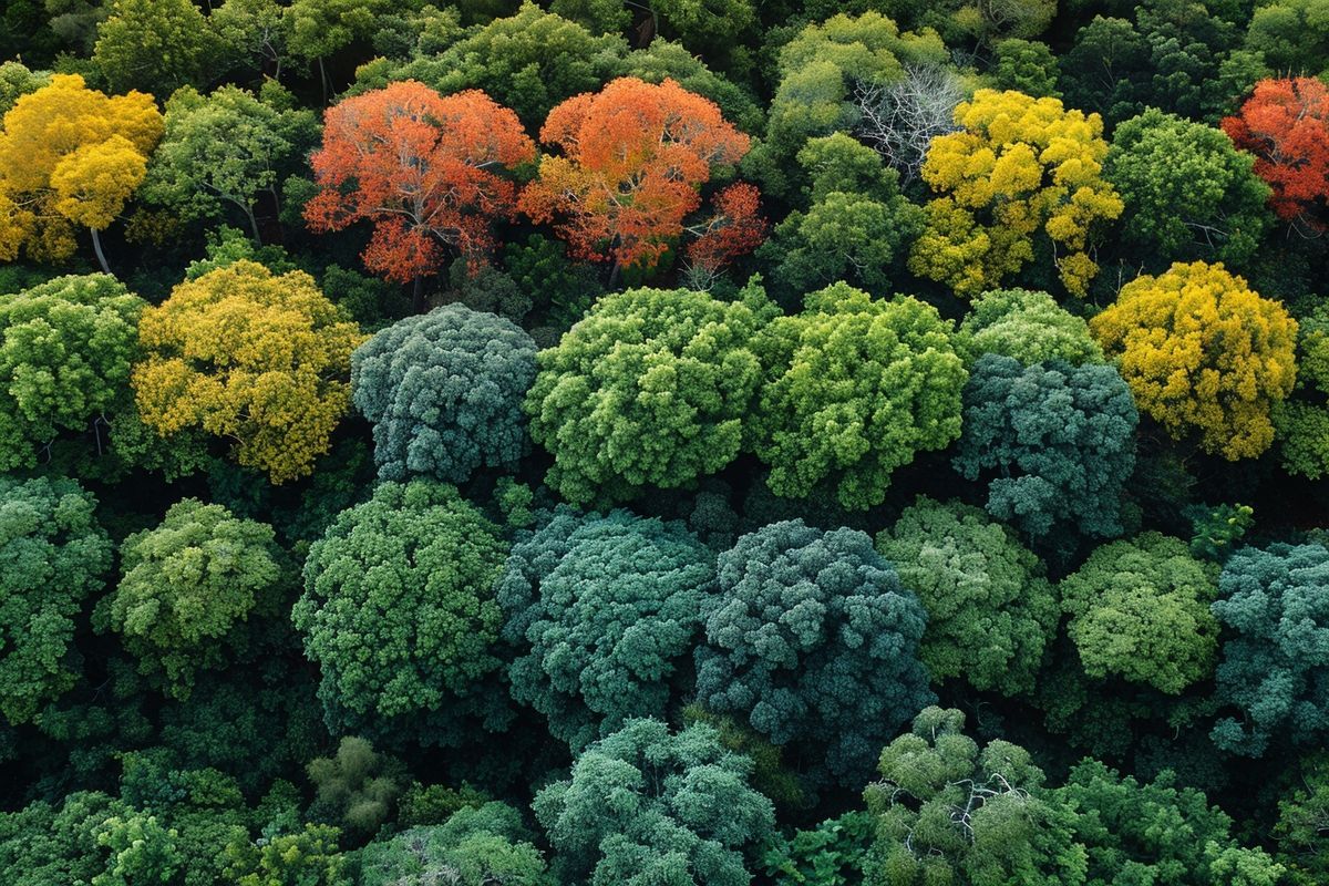 Entre ciel et terre : le réseau secret des cimes dans le phénomène des arbres timides