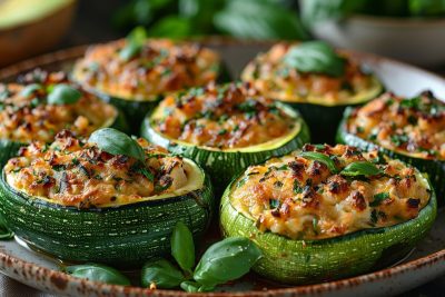 Faites sensation avec des courgettes farcies en seulement dix minutes