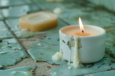 Nettoyez les moisissures de votre salle de bain de manière efficace avec une bougie