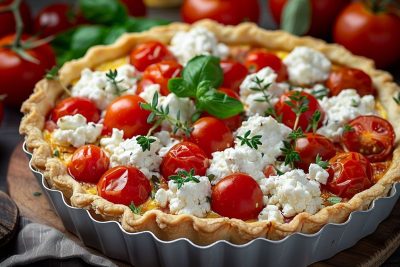 Économisez en cuisine : quiche au chèvre et tomate pour tous